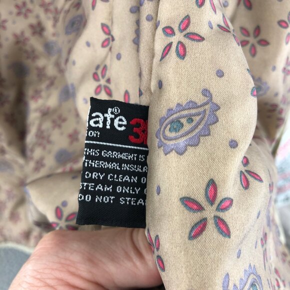 London Fog Coat Womens 12 Ivory Weathergear Zip Up Insulated Outerwear Pleated* - Picture 12 of 15